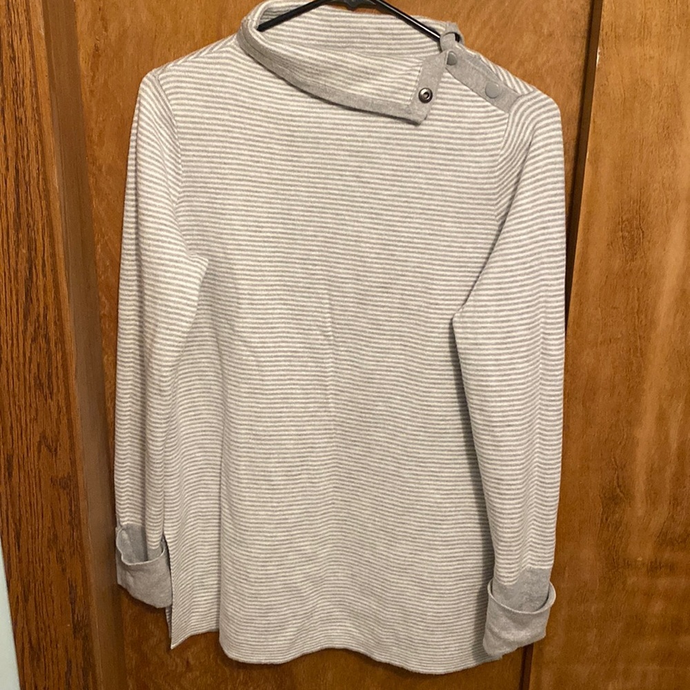 Gray & White Stripe Sigurd Olsen Sweater (Medium)